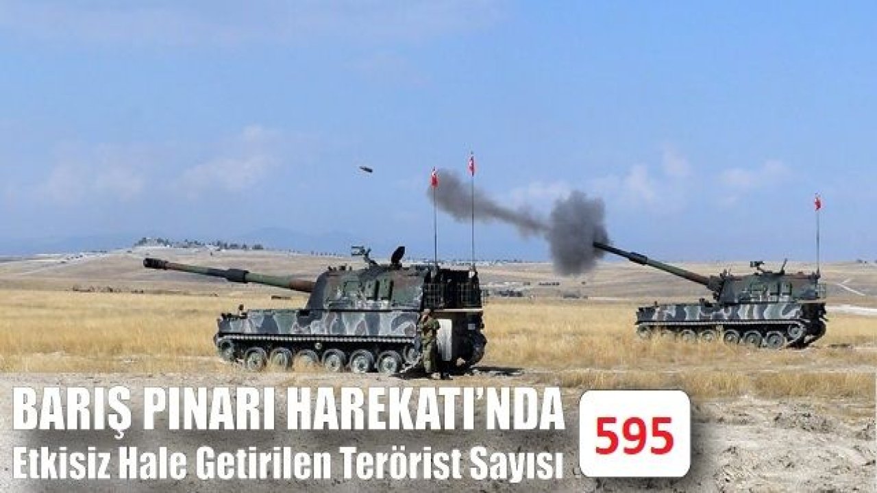 Barış Pınarı Harekatı'nda etkisiz hale getirilen terörist sayısı 595 oldu