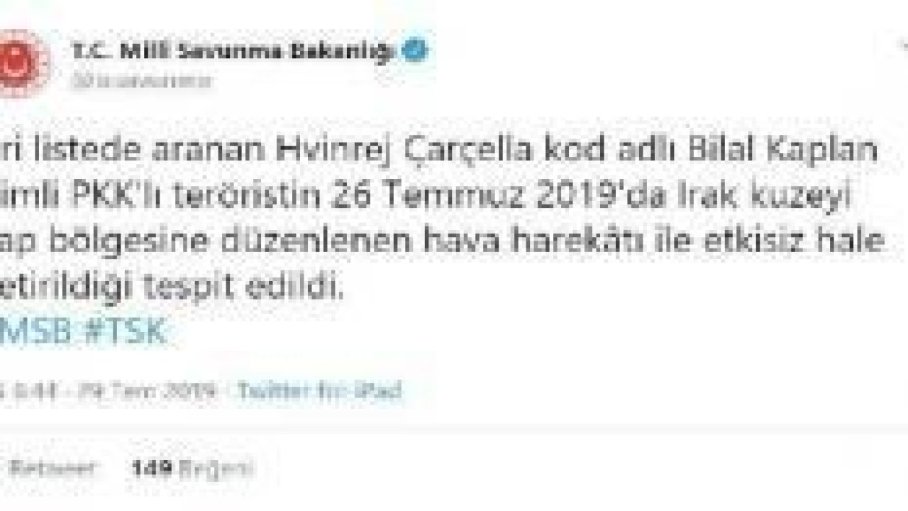 Gri listede aranan terörist etkisiz hale getirildi