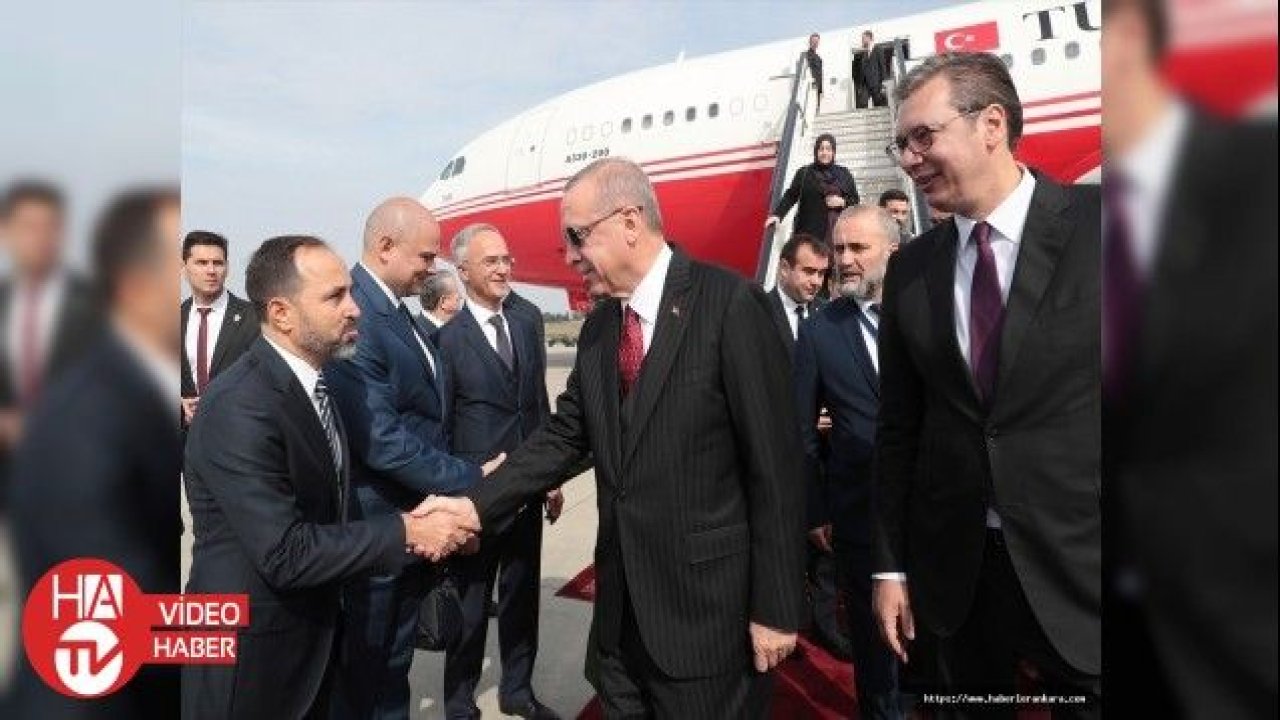 Cumhurbaşkanı Erdoğan Sırbistan Cumhurbaşkanı tarafından resmi törenle karşılandı