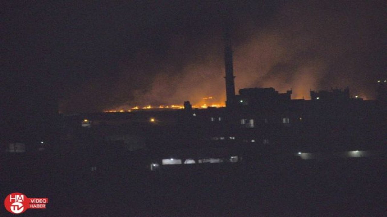 Suriye’nin Telabyad’da çıkan yangın bir saat sürdü