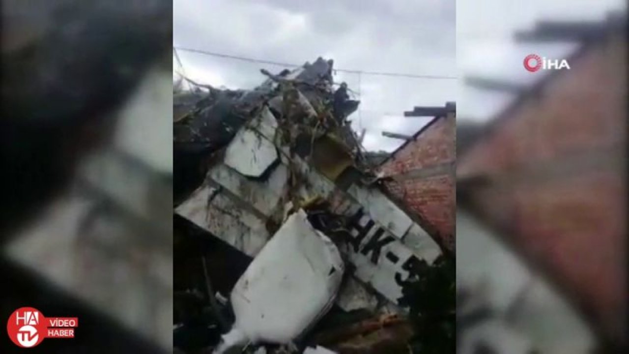 Evin çatısına küçük uçak düştü: 7 ölü