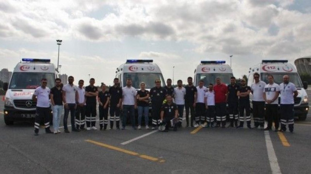 İstanbul’un ambulans sürücülerinin zorlu eğitimi havadan görüntülendi