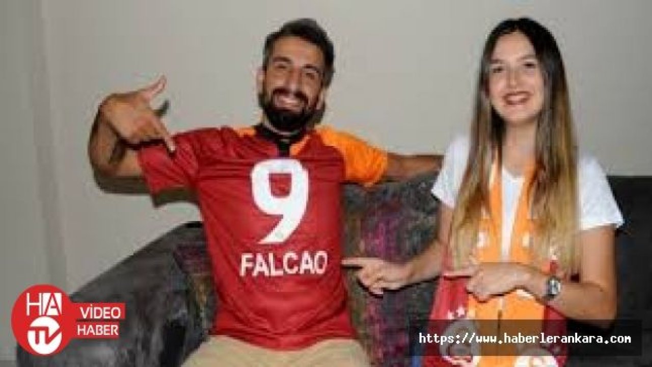 Galatasaray forması giyen damada Falcao'dan "Sonsuza kadar aşk!" mesajı