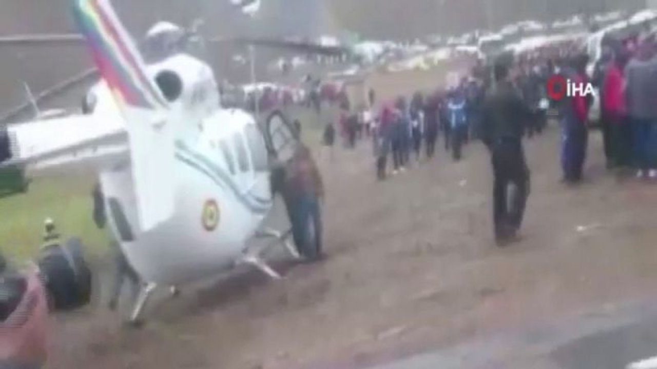 Evo Morales’i taşıyan askeri helikopter acil iniş yaptı