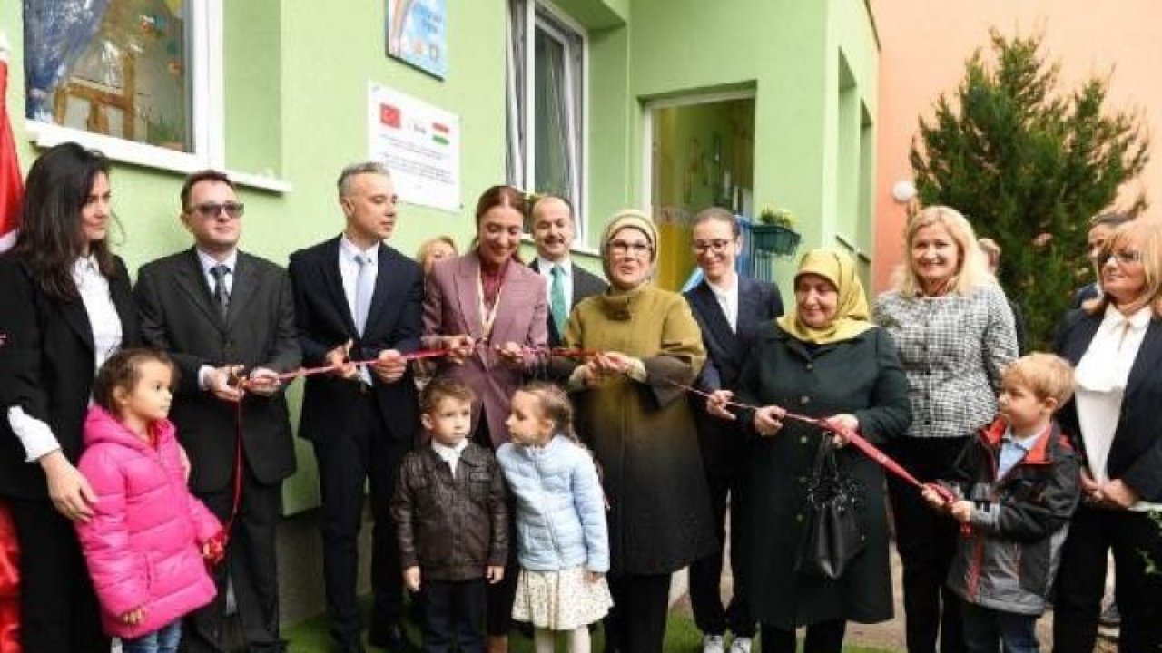 Emine Erdoğan, Macaristan'da anaokulu açılışına katıldı