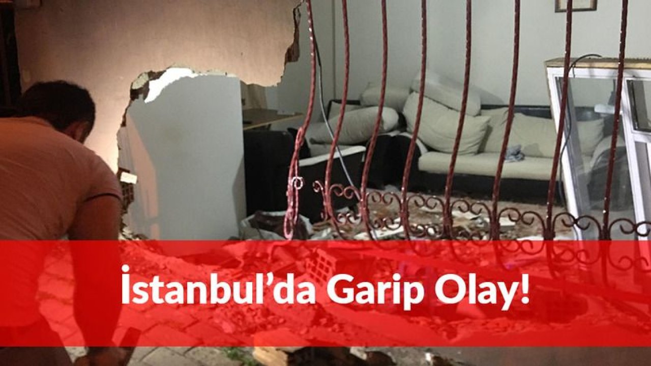 İstanbul'da Garip Olay: Karı Koca Salonda Çay İçerken Duvardan Araba Girdi!