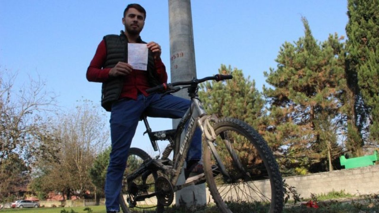 Bisiklet Sürücüsü Ceza Yemekten Kurtulamadı