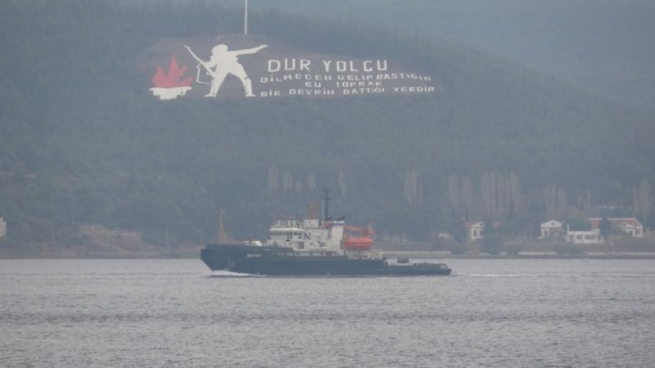 Rus askeri gemisi Çanakkale Boğazı’ndan Ege Denizi’ne yol aldı