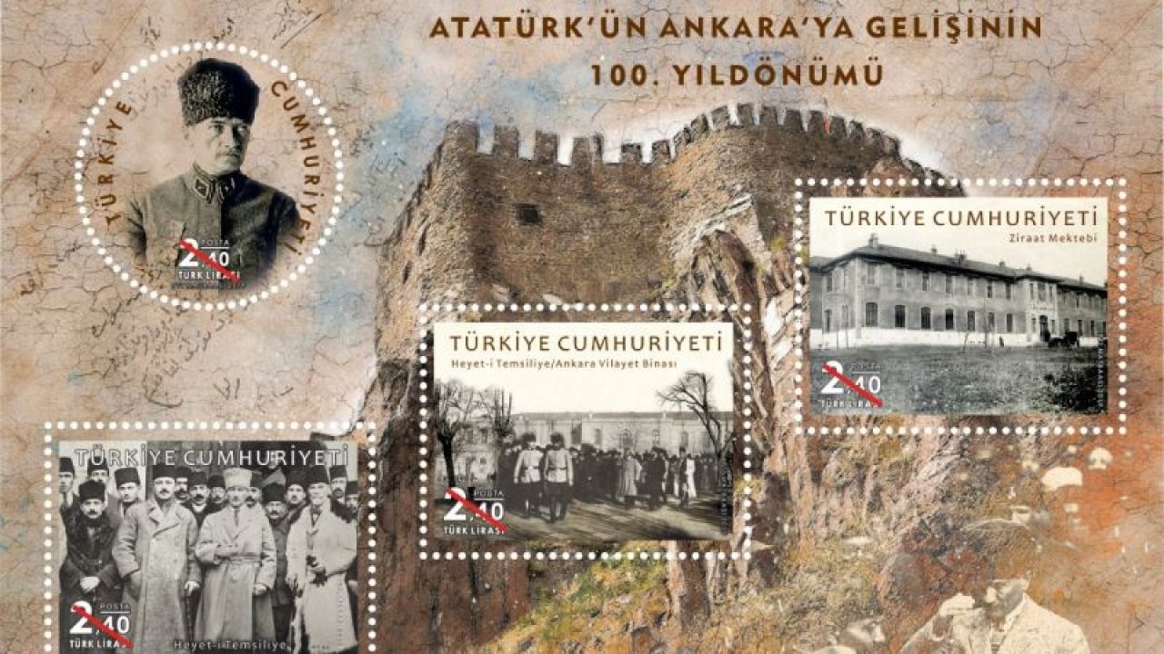 PTT’den ‘Atatürk’ün Ankara'ya Gelişinin 100. Yıl Dönümü’ pulu