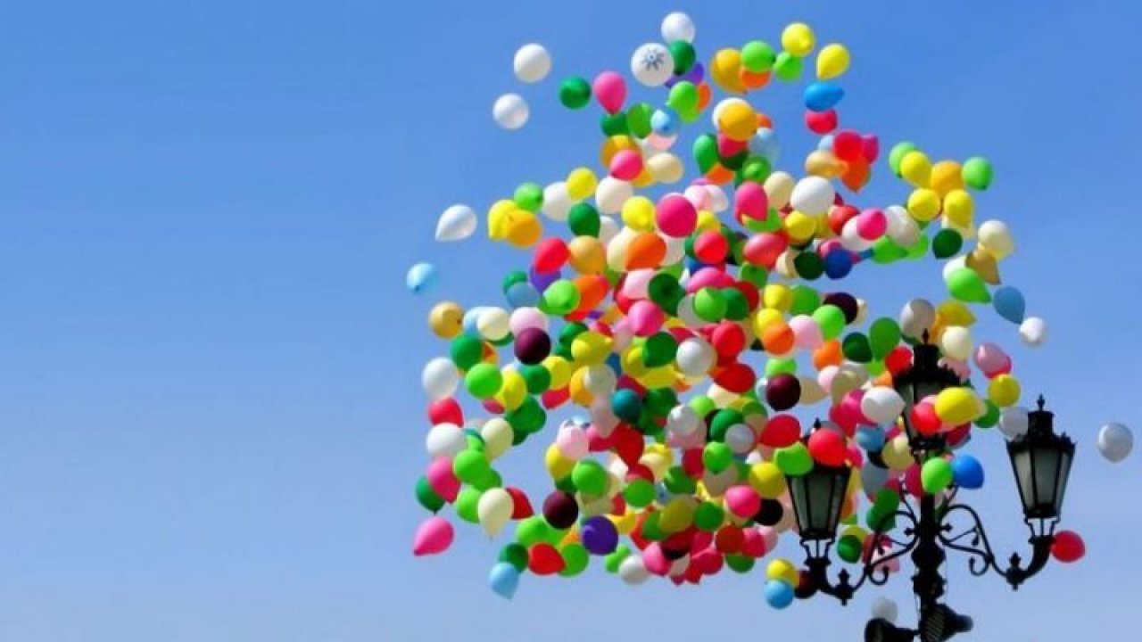 Çocukların mesajları uçan balonla gökyüzüne bırakılacak