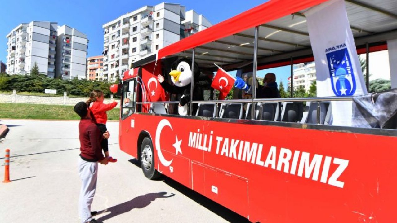 Büyükşehir'in otobüsleri, "23 Nisan çocukları" için ilçe ilçe gezdi