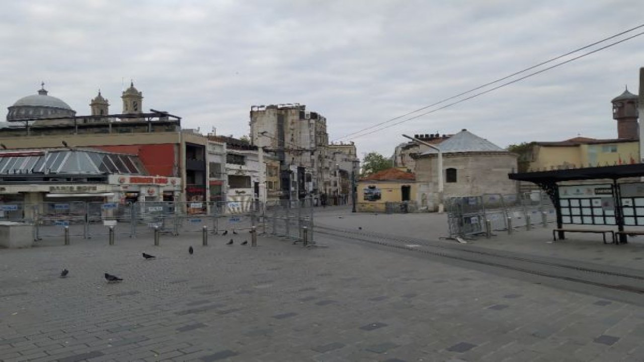 Giriş çıkışları kapatılan Taksim’de yoğun güvenlik önlemi