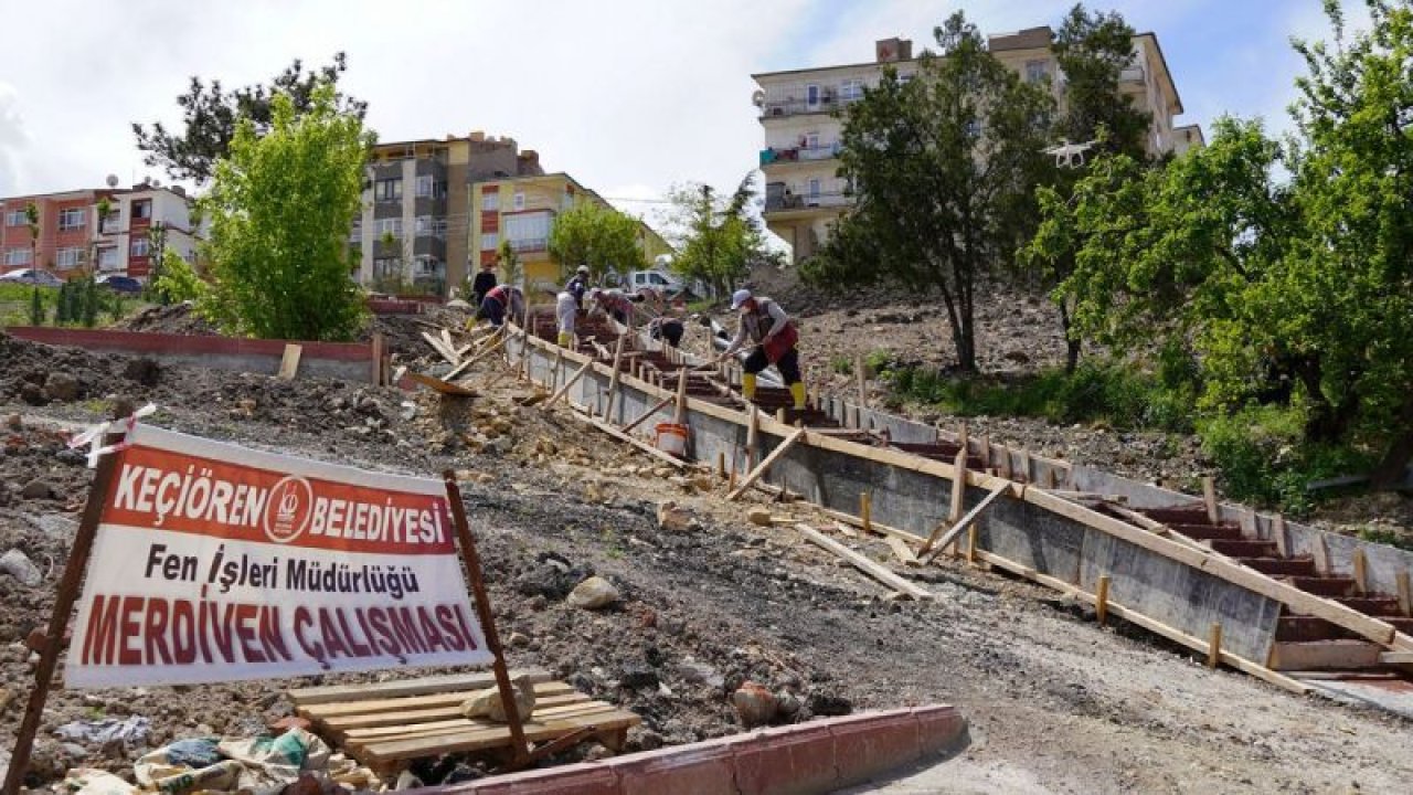 Ankara Keçiören'de çevre düzenleme çalışmaları devam ediyor