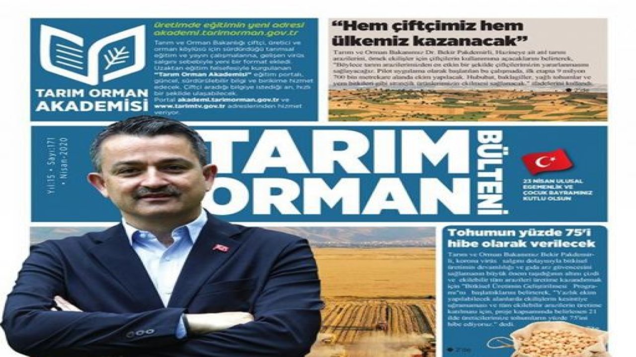 Tarım ve Orman Bülteni nisan sayısı çıktı