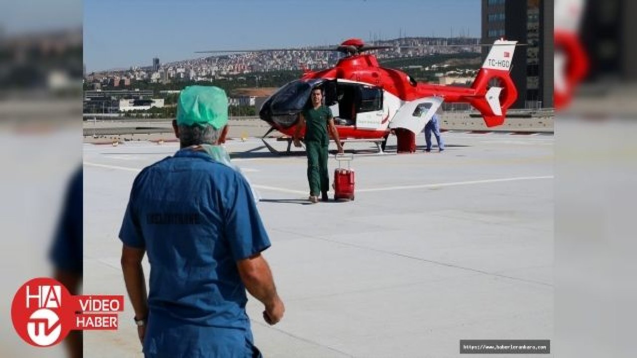 Ankara Şehir Hastanesine ambulans helikopterle ilk organ transferi