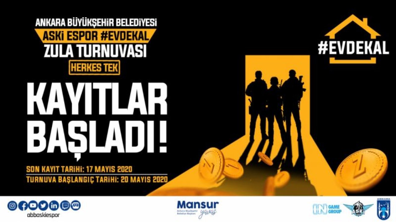 Ankara Büyükşehir “Zula #EvdeKal Espor Turnuvası” başlıyor