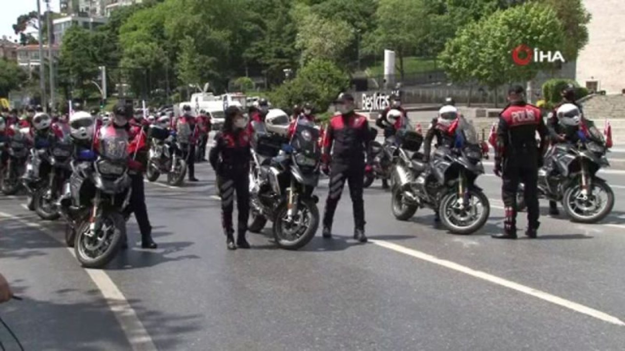 19 Mayıs’ın 101’inci yılında 101 motosikletli polis İstanbul turuna çıktı