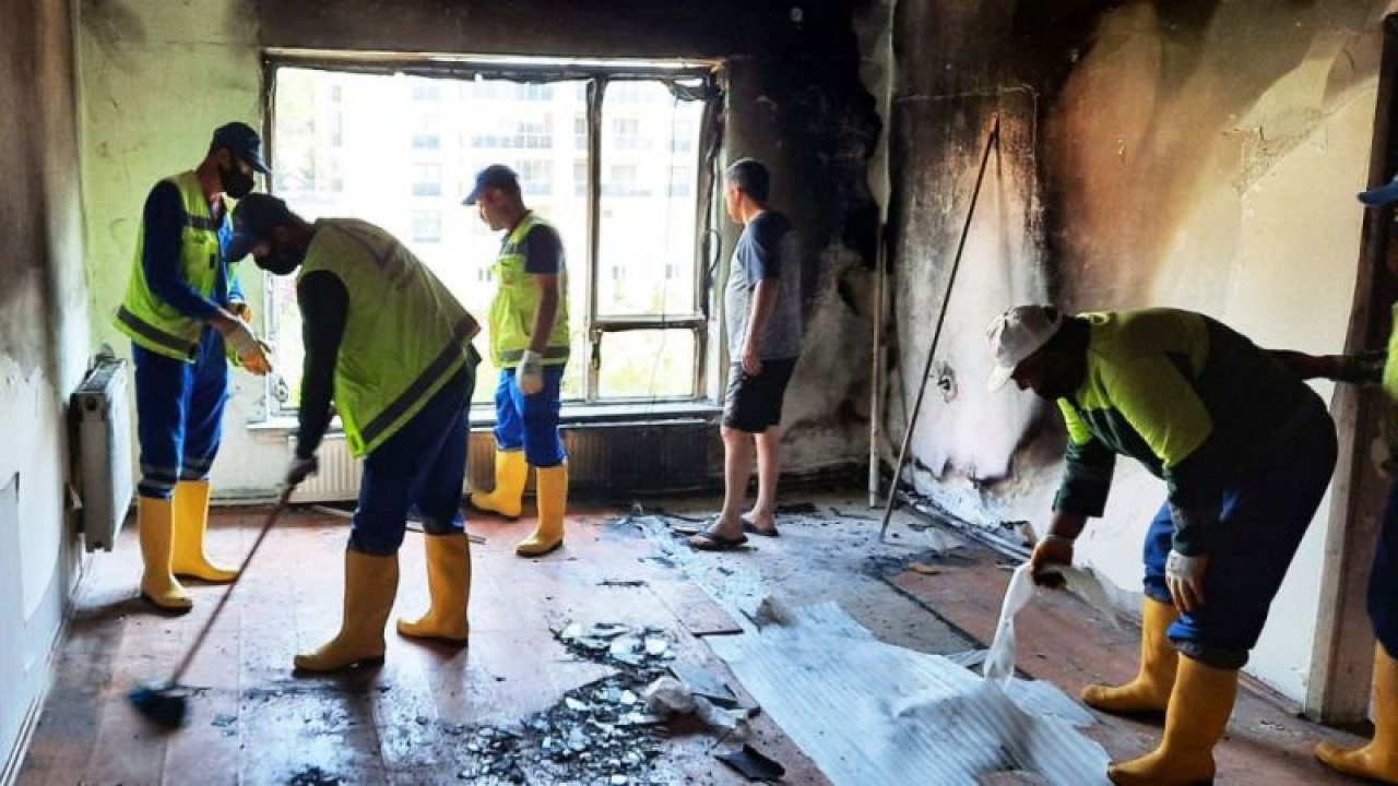 Evi yanan vatandaşa Keçiören Belediyesi'nden yardım eli