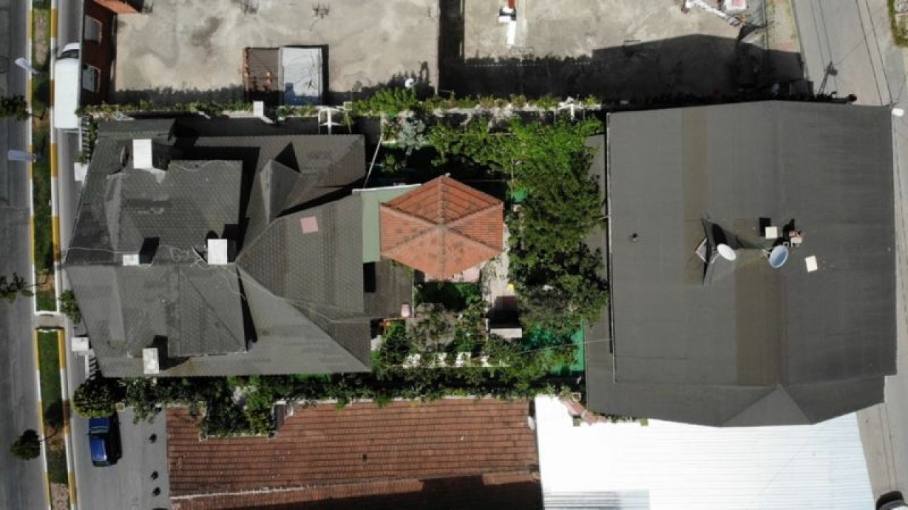 Manavı terasına taşıdı, her şeyi dalından yiyor! Teras katı havadan görüntülendi