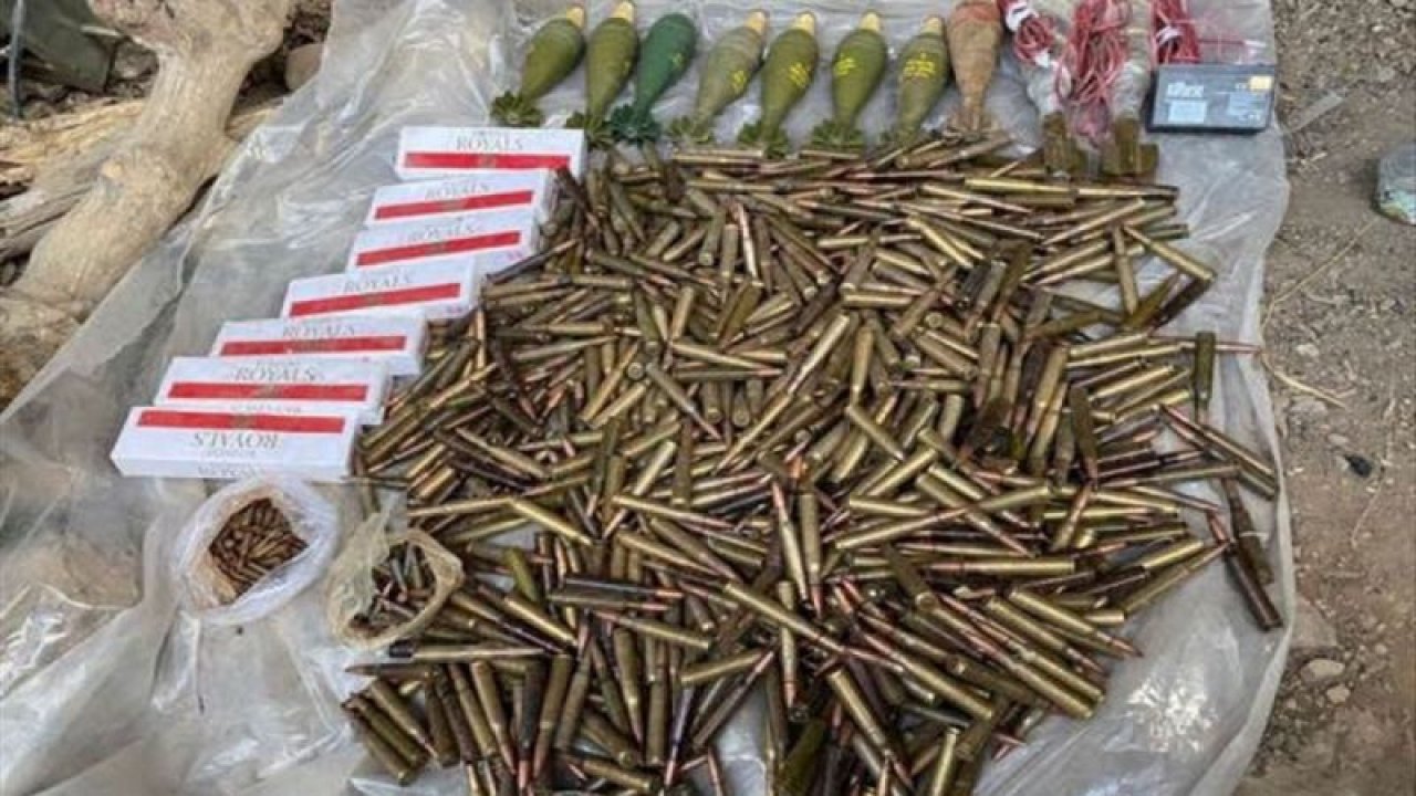 Terör örgütü PKK’ya ait çok sayıda silah ve mühimmat ele geçirildi