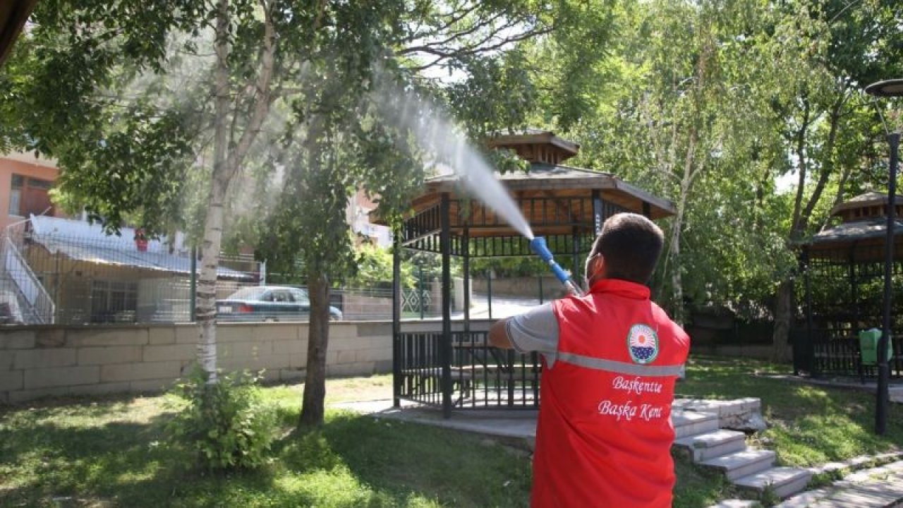 Gölbaşı’nda ilçe genelinde park ve yeşil alanlar ilaçlandı - Ankara