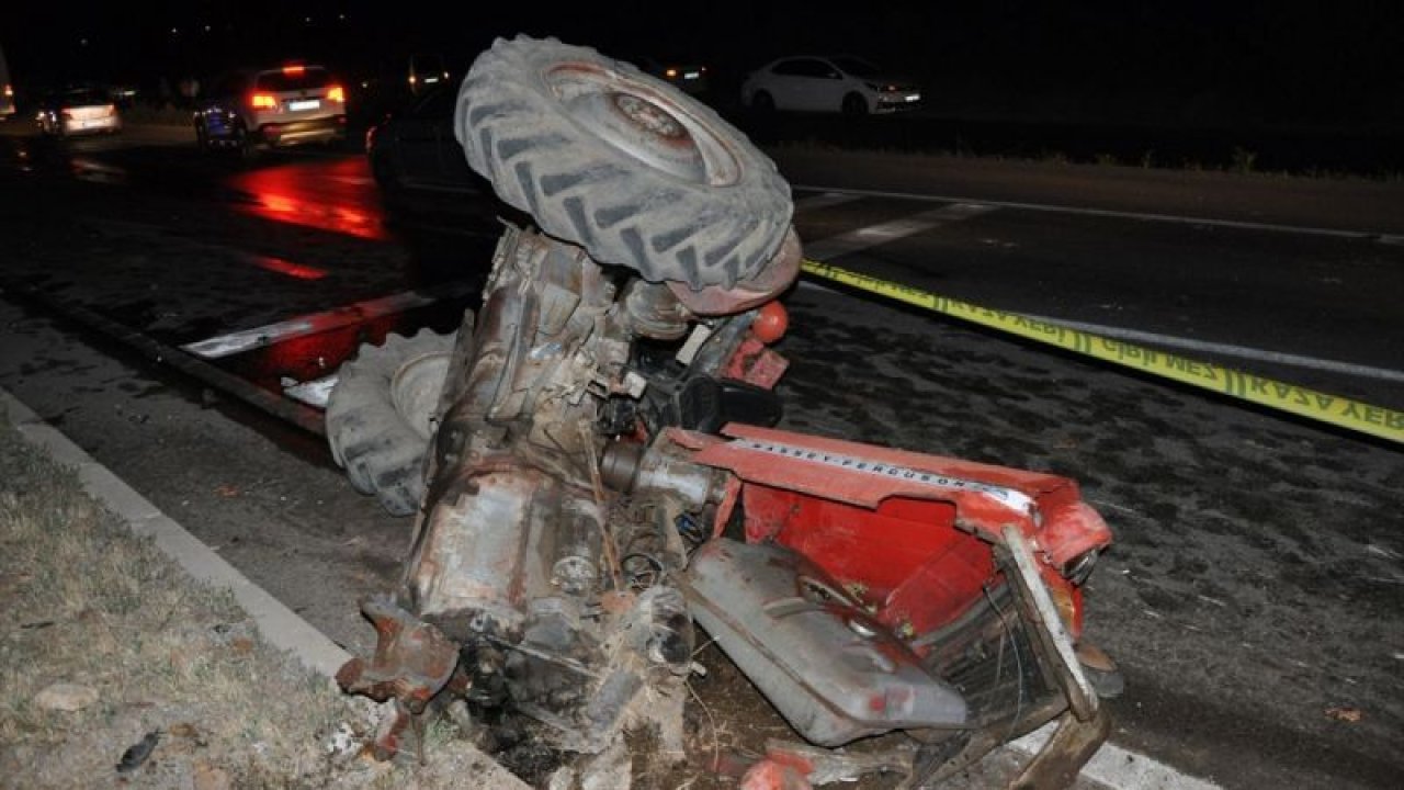 Traktör ile otomobillerin zincirleme kazası: 1 ölü, 2 yaralı