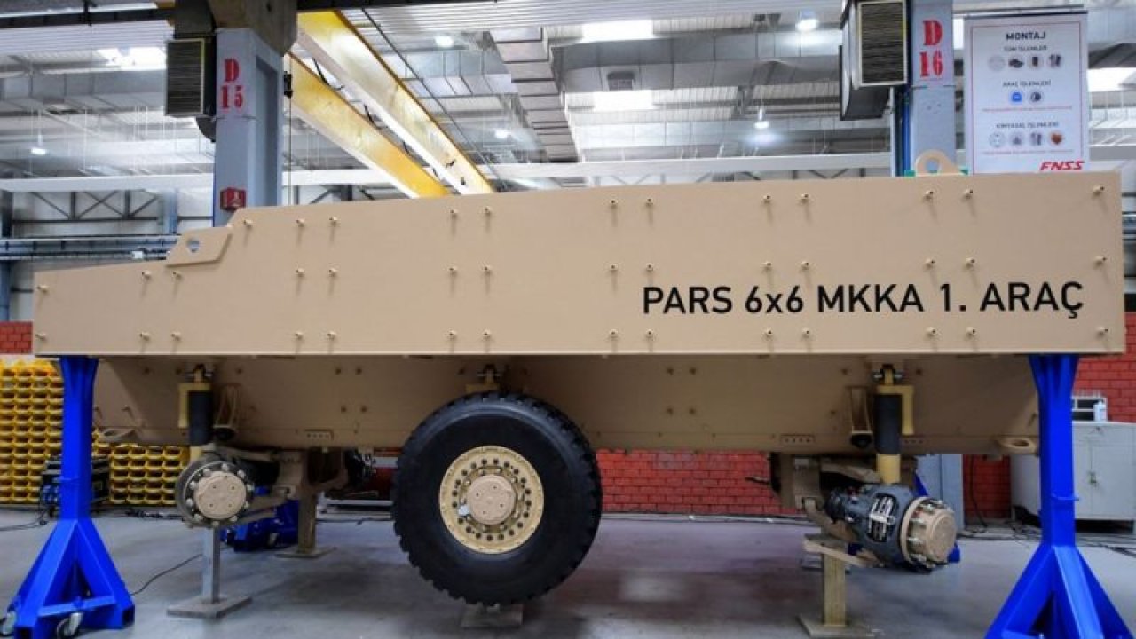 Pars 6x6 mayına karşı korumalı aracın ilk montajı yapıldı