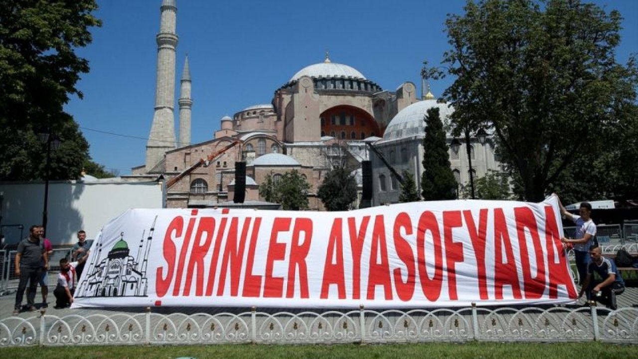 Türkiye'nin dört bir yanından Ayasofya Camisi'nde namaz kılmak için geldiler