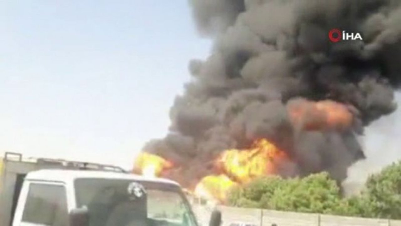 Park halindeki 6 yakıt tankeri patlamanın ardından yandı - Video Haber