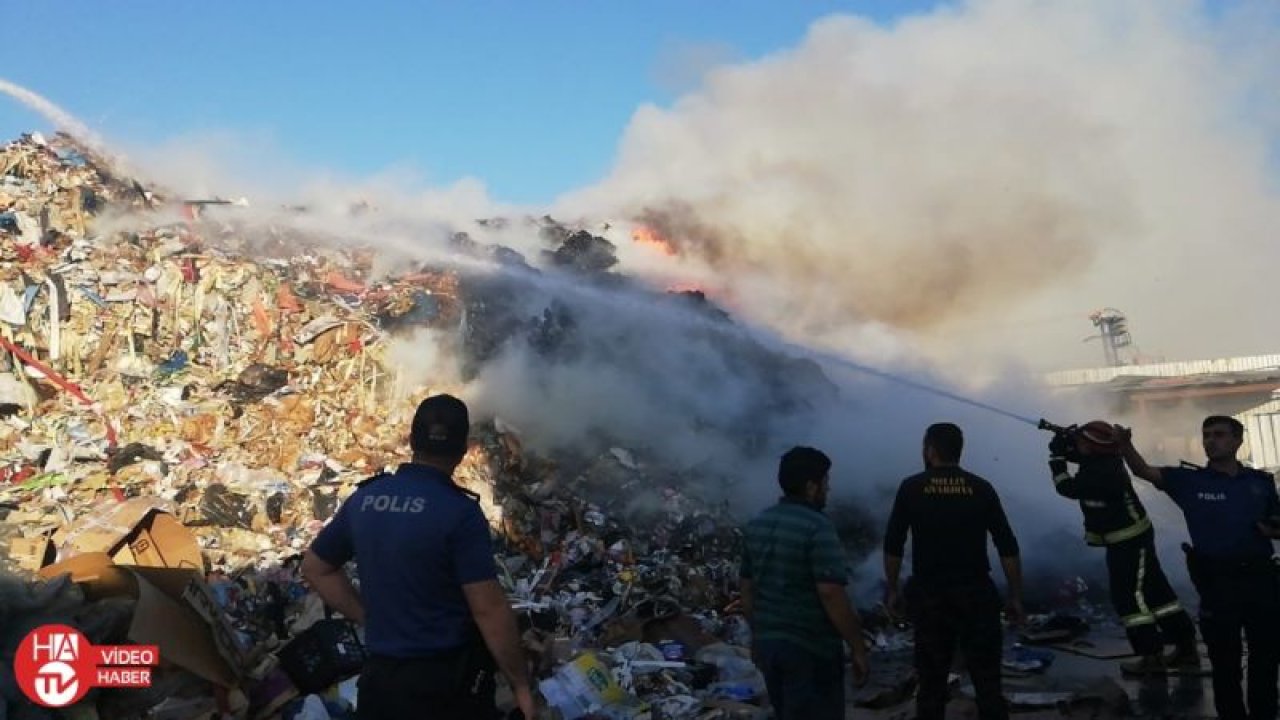 İnegöl’de geri dönüşüm fabrikasında yangın