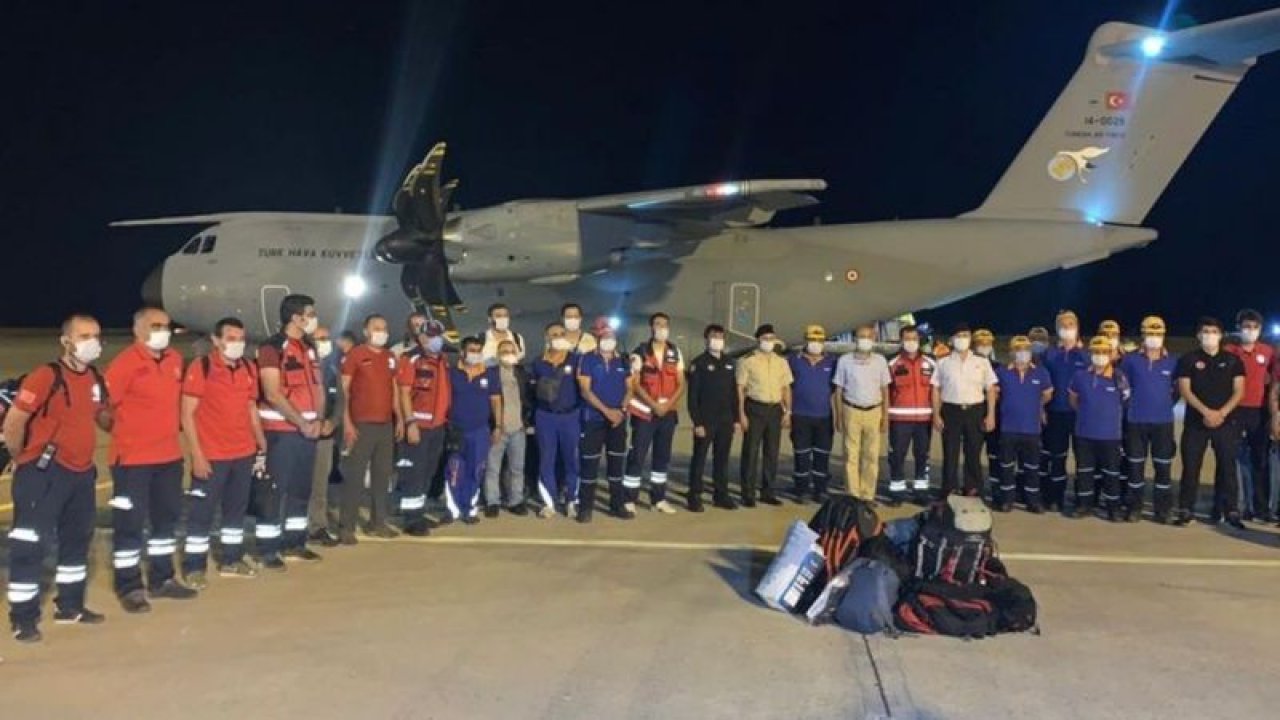 Ankara'dan TSK'ya ait yardım uçağı Beyrut'a ulaştı
