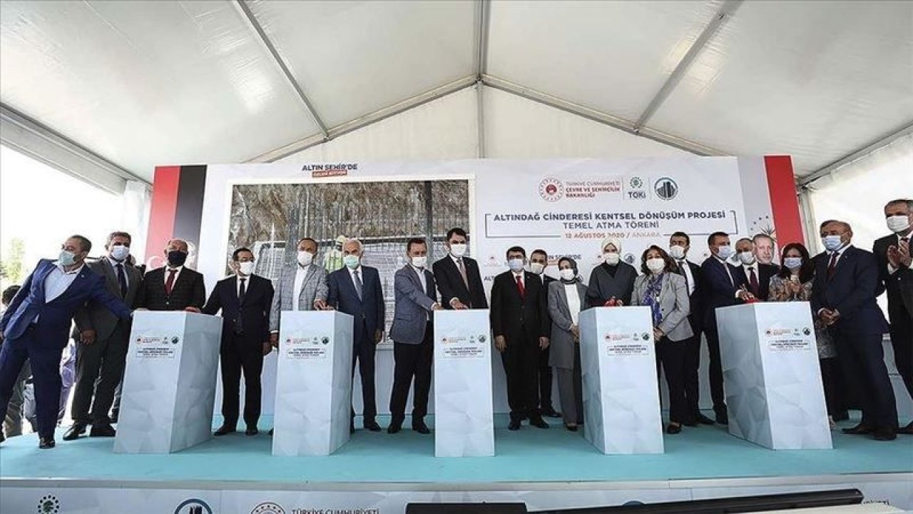 Ankara'da Cinderesi Kentsel Dönüşüm Projesi kapsamında 451 konutun temeli atıldı