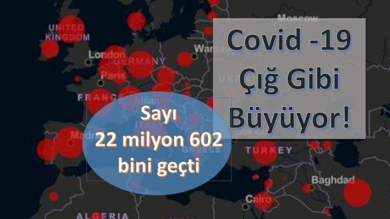 Covid -19 Çıg Gibi Büyüyor! Sayı 22 milyon 602 bini geçti