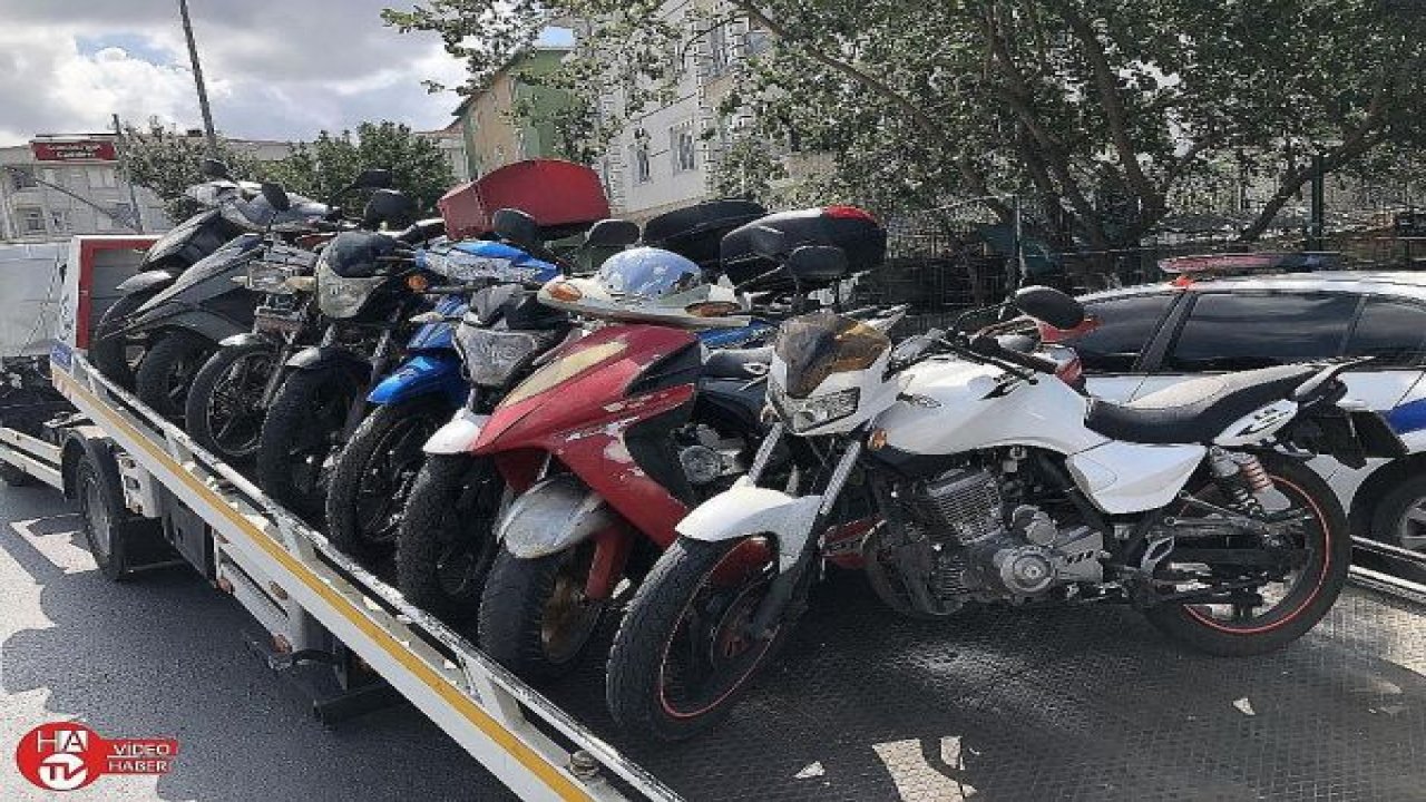 Esenyurt’ta şok trafik uygulaması, çok sayıda motosiklete el konuldu