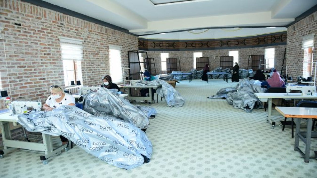 Altındağ İlçesinde kurulan tekstil atölyesi kadınlara iş kapısı oldu