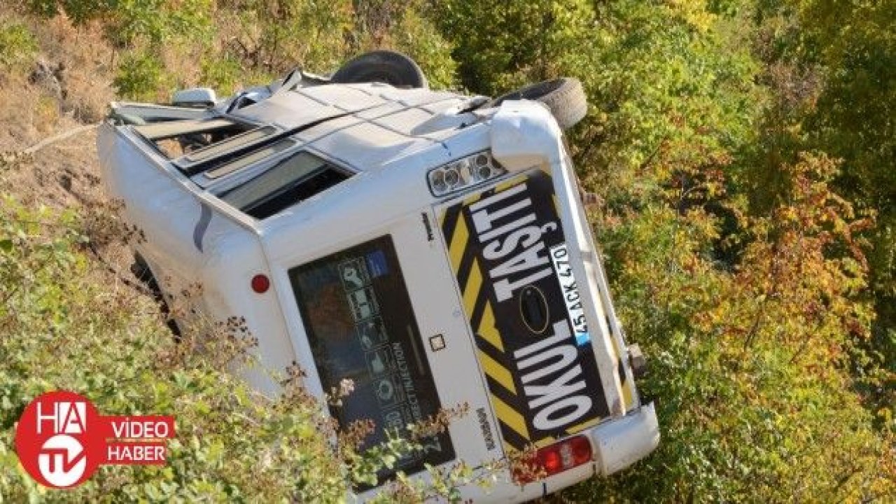 Freni patlayan öğrenci servisi şarampole yuvarlandı: 7 yaralı