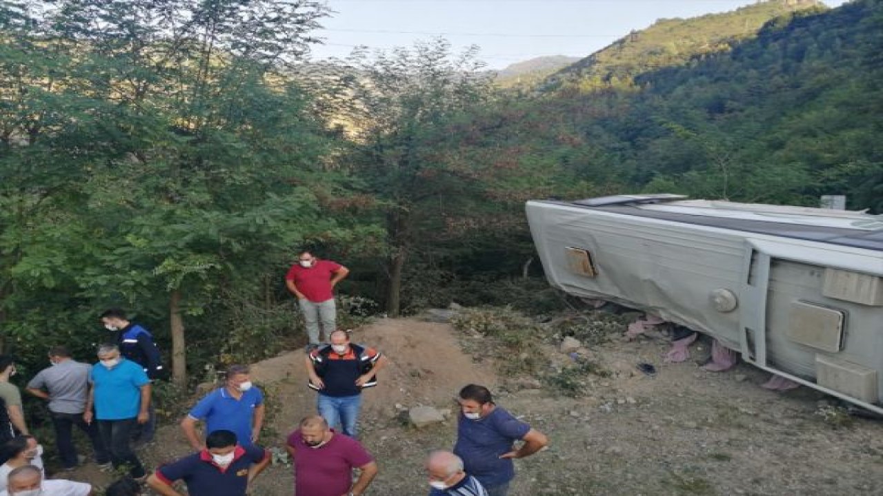 SON DAKİKA: Maden işçilerini taşıyan otobüs devrildi: 1 ölü, 15 yaralı