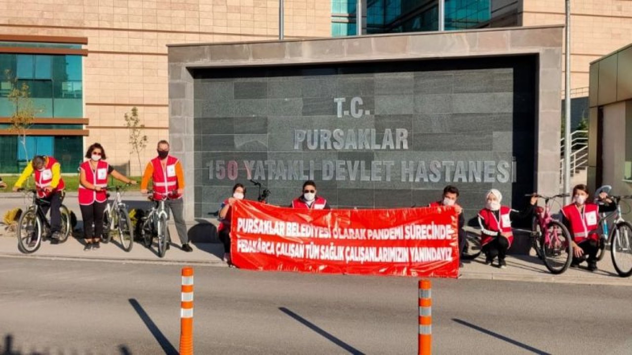 Pursaklar Belediyesi Sağlık Çalışanlarına Destek için Pedal Çevirdi - Ankara