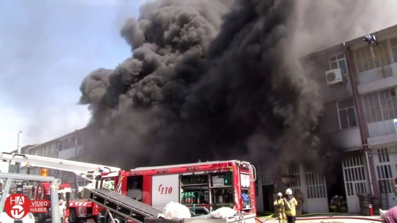 Başakşehir’de plastik ham madde fabrikasında yangın
