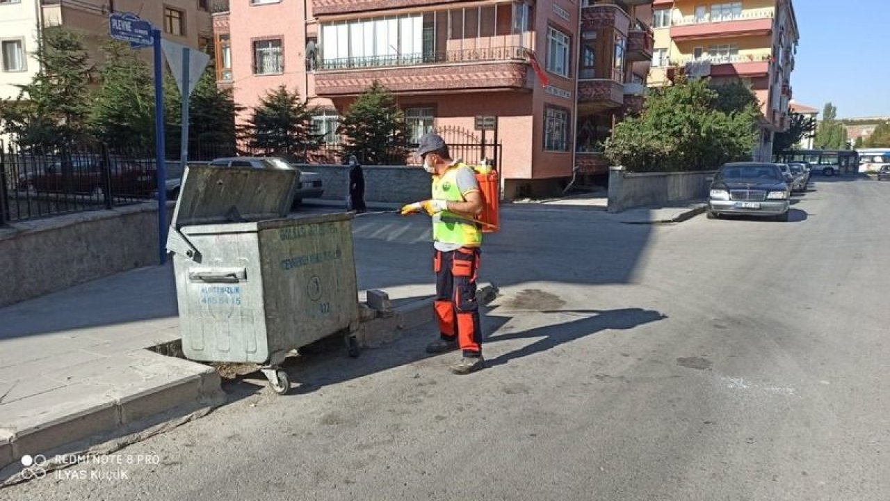 Ankara Gölbaşı Belediyesi temizlik ve dezenfekte çalışmalarına devam ediyor…