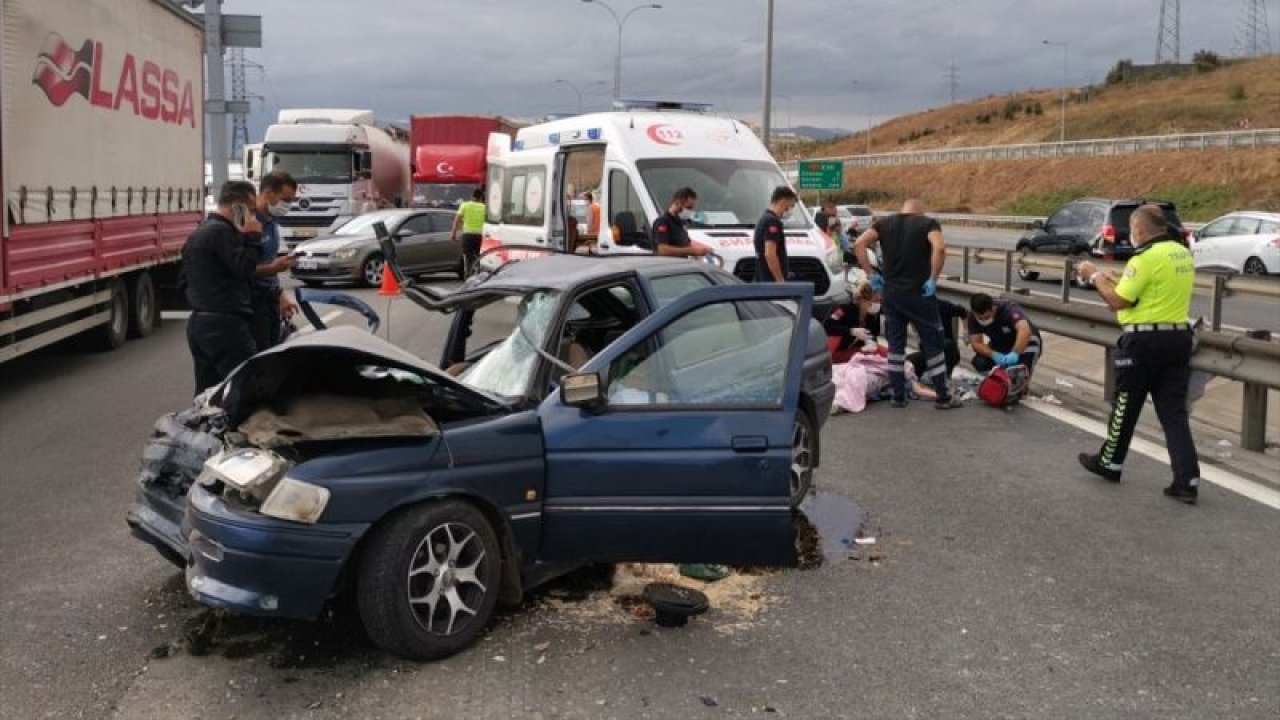 Anadolu Otoyolu'nda korkunç kaza: 1 ölü, 4 yaralı
