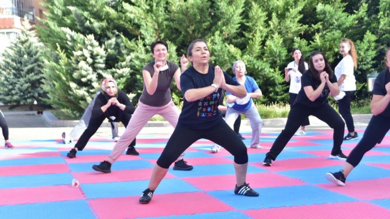 Mamaklı kadınlardan sosyal mesafeli spor - Ankara