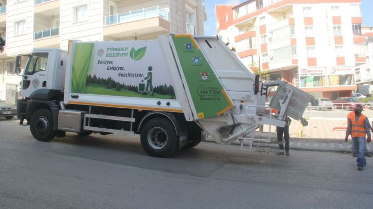 Ankara Etimesgut'ta 430 personel 24 saat temizlik için iş başında