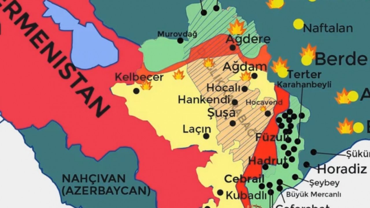 Azerbaycan Ordusu Hedefleri bir bir vuruyor! Harita Hergün Değişiyor