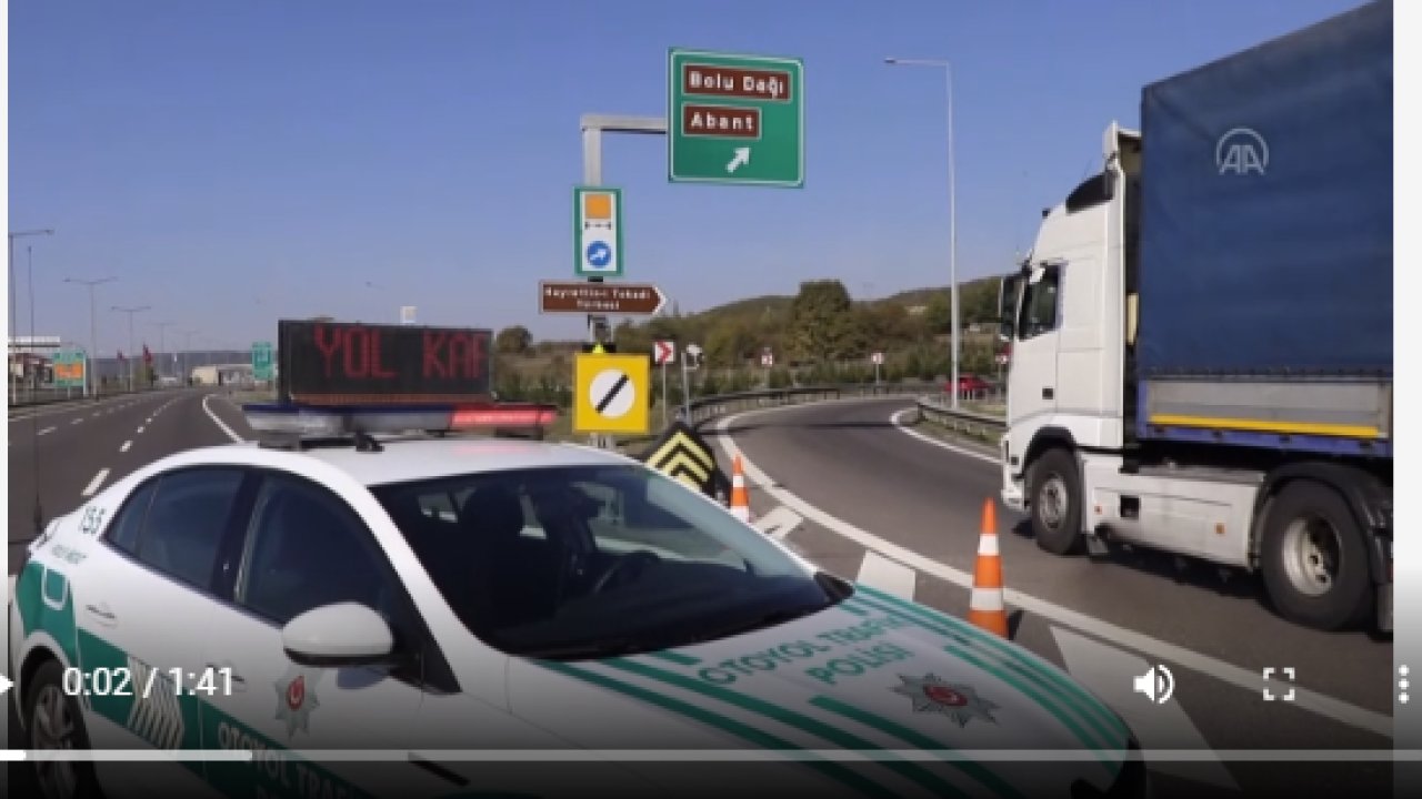 Anadolu Otoyolu Bolu Dağı Tüneli Ankara yönü ulaşıma kapandı