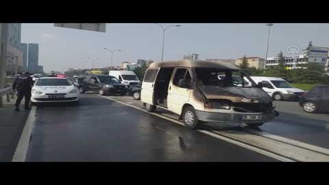 Maltepe'de araç yangını