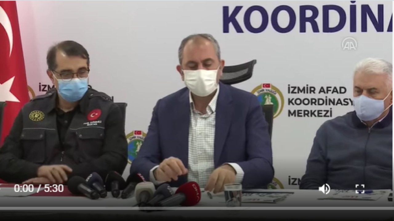 Adalet Bakanı Gül'den Son Dakika İzmir Açıklaması:" İzmir Cumhuriyet Başsavcılığı tarafından soruşturma başlatılmıştır"