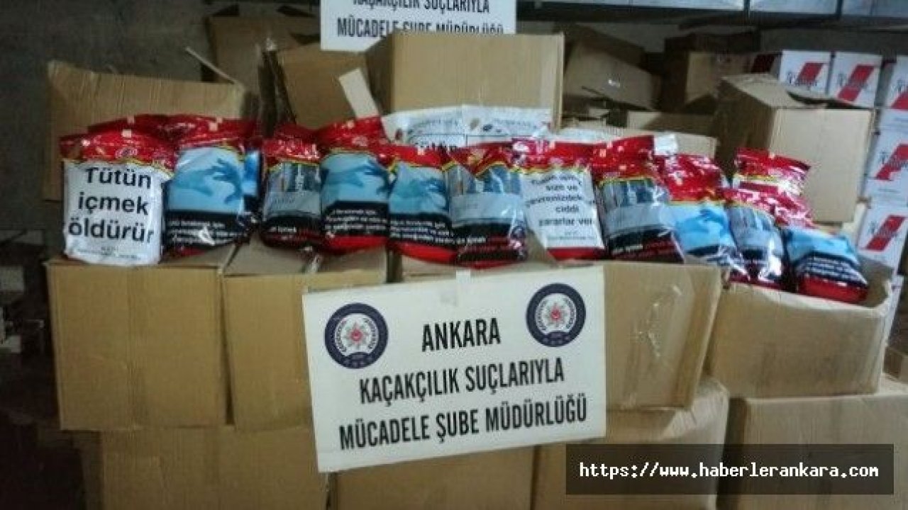 Ankara'da 870 kilo kaçak tütün ele geçirildi