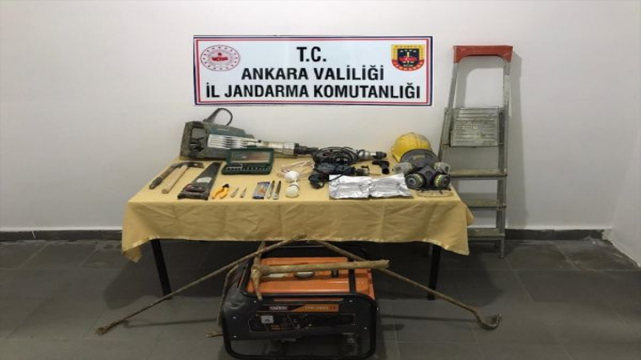 Ankara'da kaçak kazı yapan iki şüpheli yakalandı
