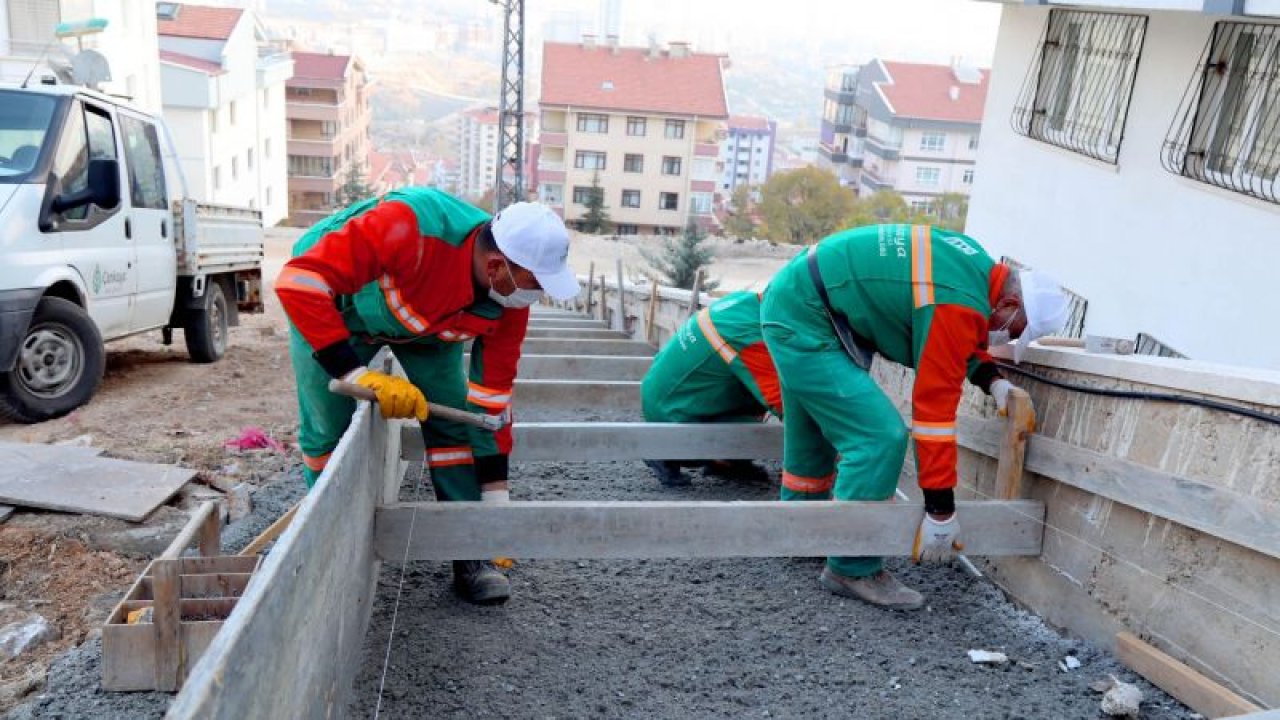 Ankara Çankaya’dan yeni merdivenli yol